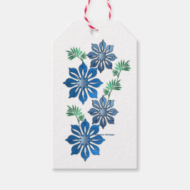 Blaue Blume Geschenkanhänger
