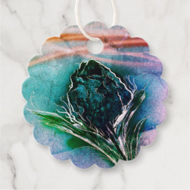 Blaue Blume Geschenkanhänger