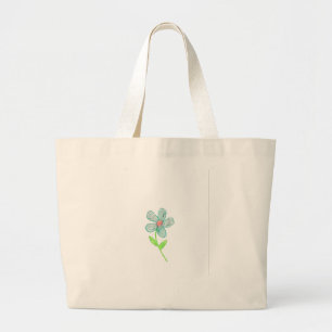 Blaue Blume Jumbo Stoffbeutel