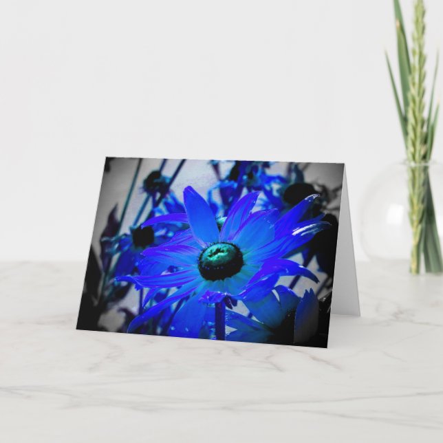 Blaue Blume Karte (Vorderseite)