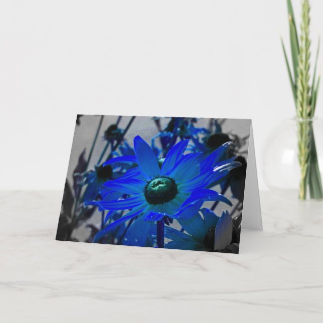 Blaue Blume Karte (Vorderseite)