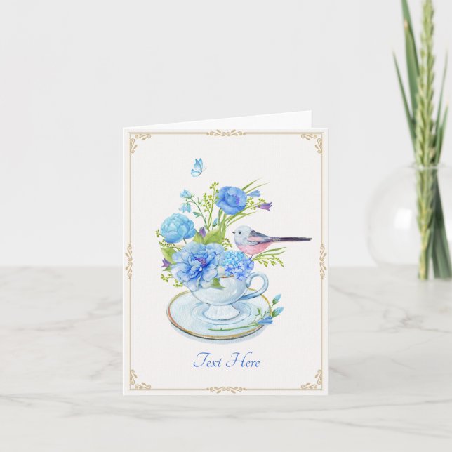 Blaue Blume Karte (Vorderseite)