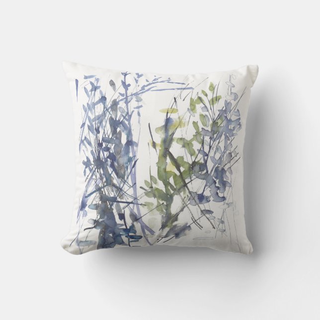 Blaue Blume Kissen (Vorderseite)
