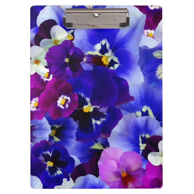 Blaue Blume Klemmbrett (Vorderseite)