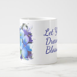 Blaue Blume Lass deinen Traum erblühen Tasse