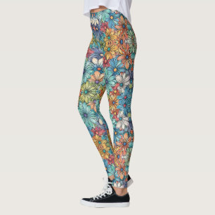 Blaue Blume Leggings