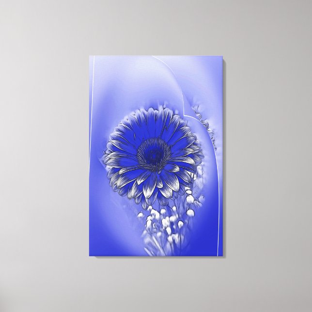 Blaue Blume Leinwanddruck (Vorderseite)