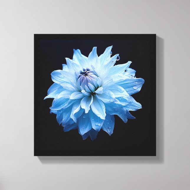 Blaue Blume Leinwanddruck (Vorderseite)
