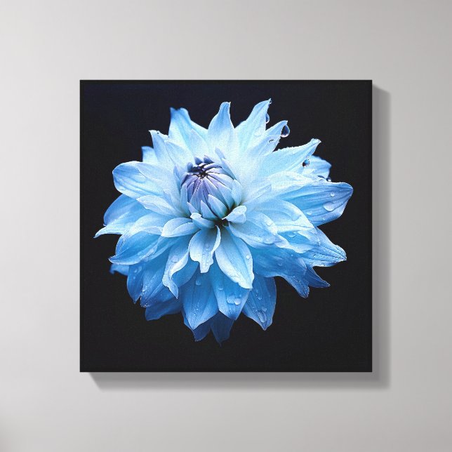 Blaue Blume Leinwanddruck (Vorderseite)