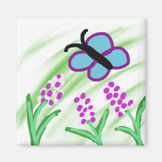 Blaue Blume Magnet