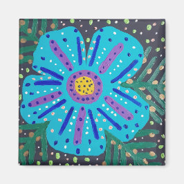 Blaue Blume Magnet