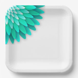 Blaue Blume Mandala-68566 Pappteller