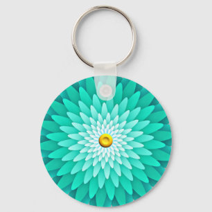 Blaue Blume Mandala-68566 Schlüsselanhänger