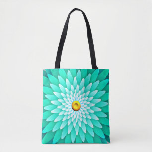 Blaue Blume Mandala-68566 Tasche