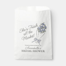Blaue Blume Markt Frisches Brautparty Geschenktütchen