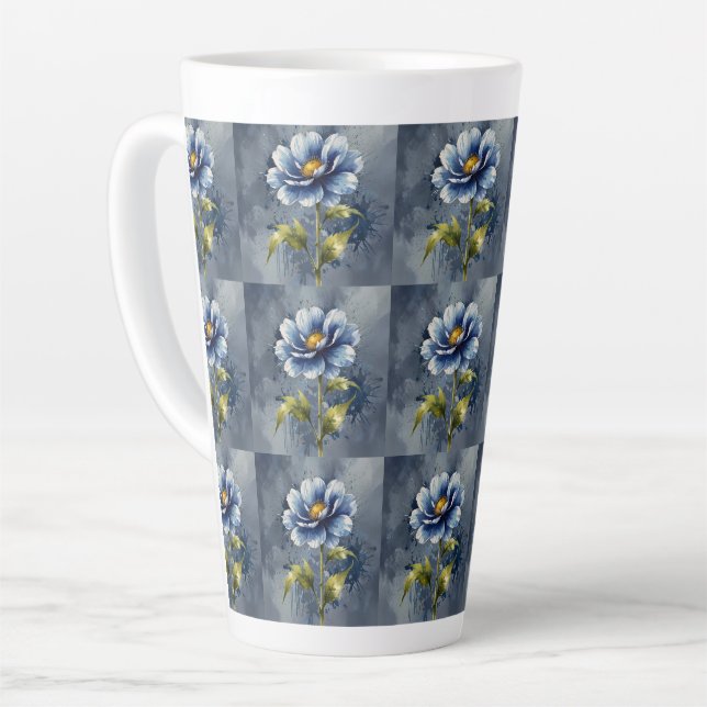 Blaue Blume Milchtasse (Linke Ecke)