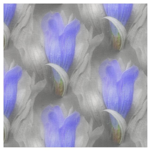Blaue Blume Naturmuster Stoff (Nahaufnahme)