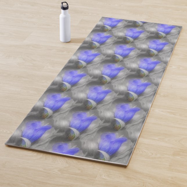 Blaue Blume Naturmuster Yogamatte (Beispiel)