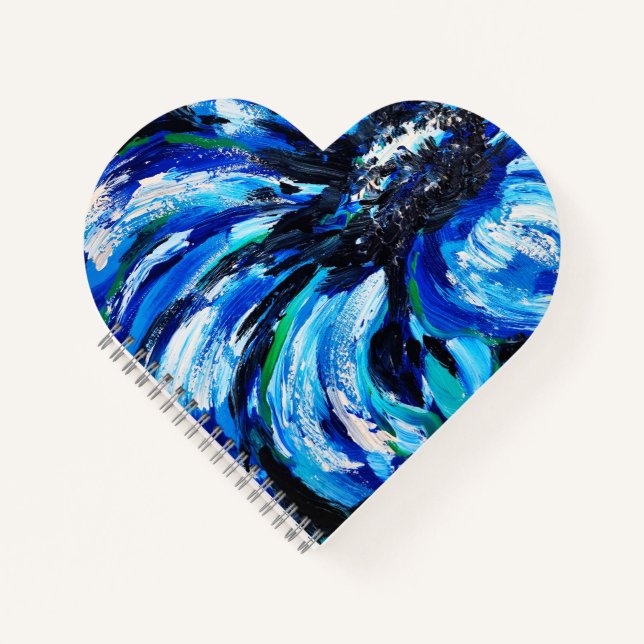 Blaue Blume Notizbuch (Vorderseite)