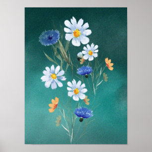 Blaue Blume Poster