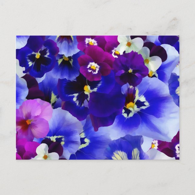 Blaue Blume Postkarte (Vorderseite)