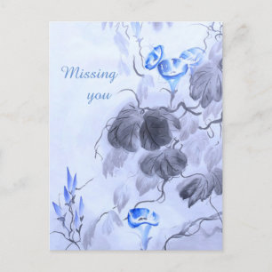 Blaue Blume Postkarte