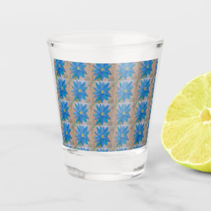 Blaue Blume Schnapsglas