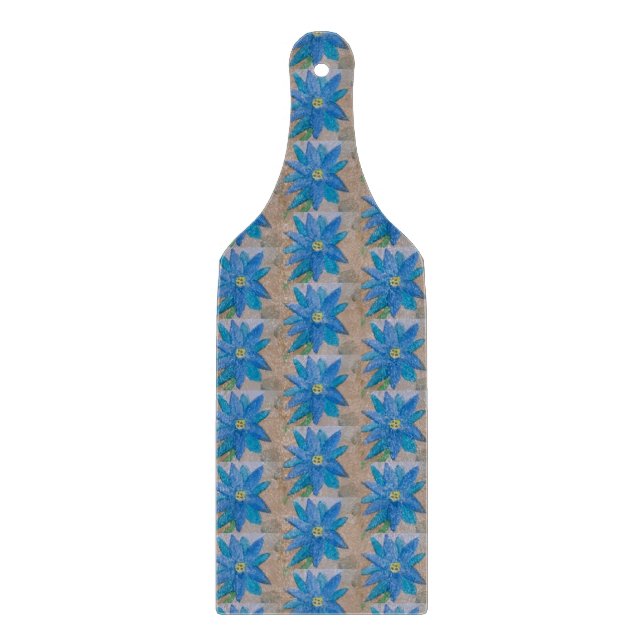 Blaue Blume Schneidebrett (Vorderseite)