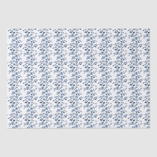Blaue Blume Seidenpapier (Vorderseite)