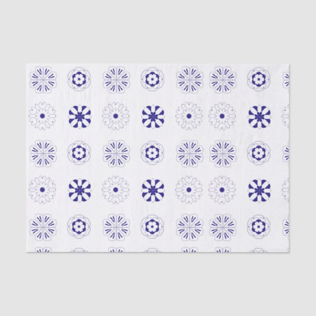 Blaue Blume Seidenpapier (Vorderseite)