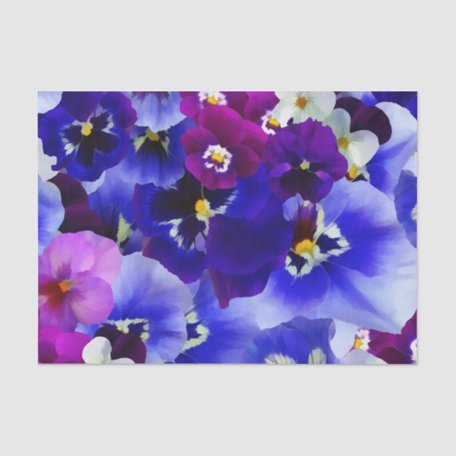 Blaue Blume Seidenpapier (Vorderseite)