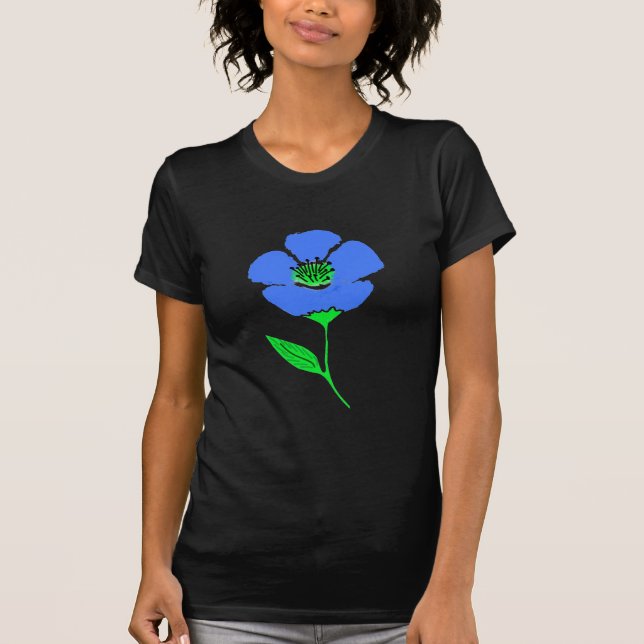 Blaue Blume T-Shirt (Vorderseite)