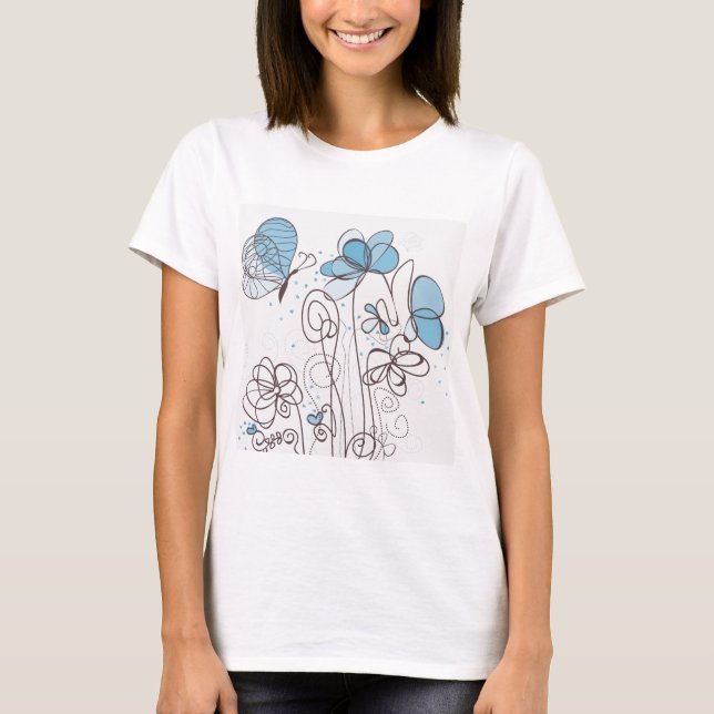 Blaue Blume T-Shirt (Vorderseite)