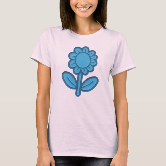 Blaue Blume T-Shirt (Vorderseite)