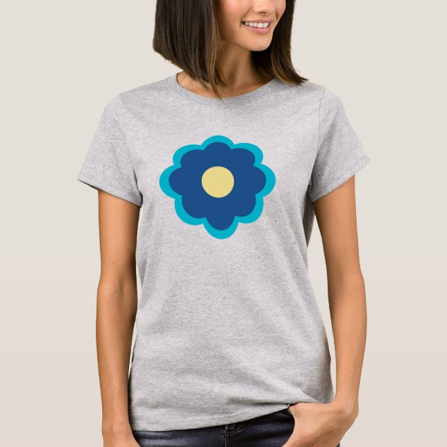 Blaue Blume T-Shirt (Vorderseite)