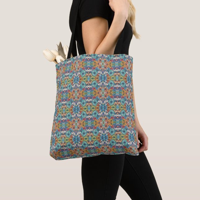 Blaue Blume Tasche (Von Nahem)