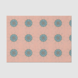 Blaue Blume zeichnend Muster Seidenpapier