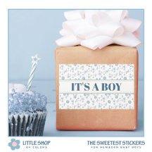 Blaue Blumen-Baby-Party Es ist ein Junge