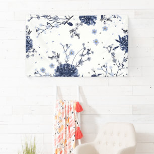 Blaue Blumen Banner