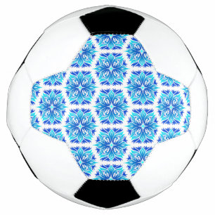 Blaue Blumen, Blumenmuster, Blumenmuster Fußball