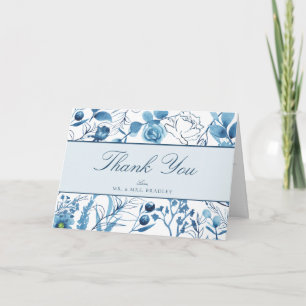 Blaue Blumen Dankeskarten Dankeskarte