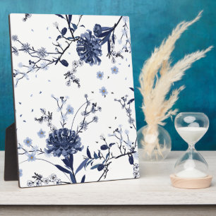 Blaue Blumen Fotoplatte