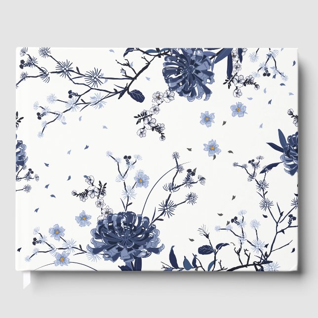 Blaue Blumen Gästebuch (Vorderseite)
