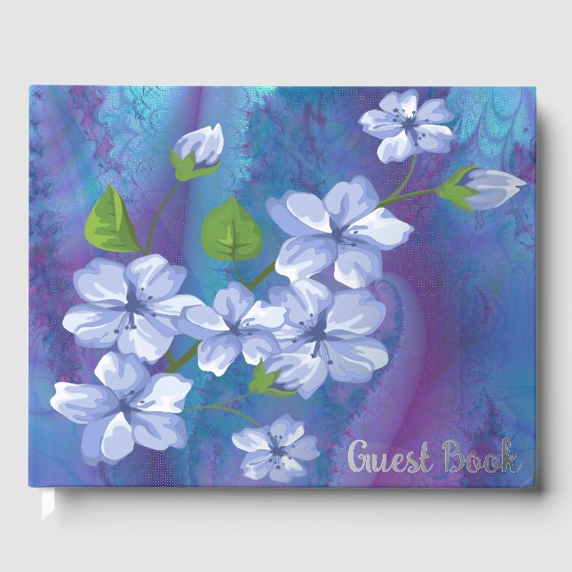 Blaue Blumen Gästebuch (Vorderseite)