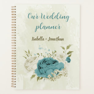 Blaue Blumen Grüne Hochzeit Planer