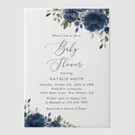 Blaue Blumen, Grünpflanzen, Boho, Babydusche