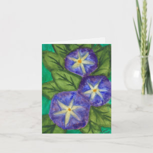 "Blaue Blumen" Grußkarte