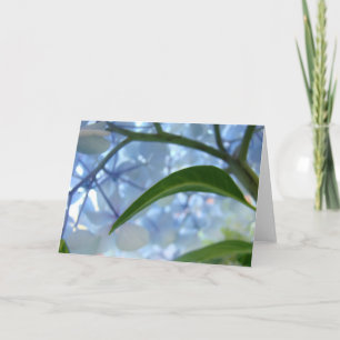 Blaue Blumen Grußkarten leer Hortensien Blumen Karte