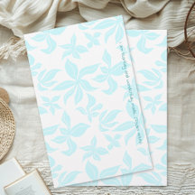 Blaue Blumen handillustrierte Vers-Schreibwaren