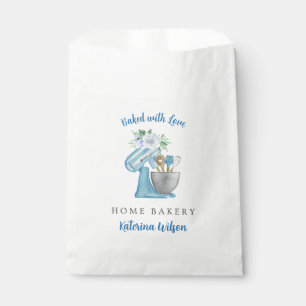Blaue Blumen-Home-Bakery-Geschenktüten nach Maß Geschenktütchen